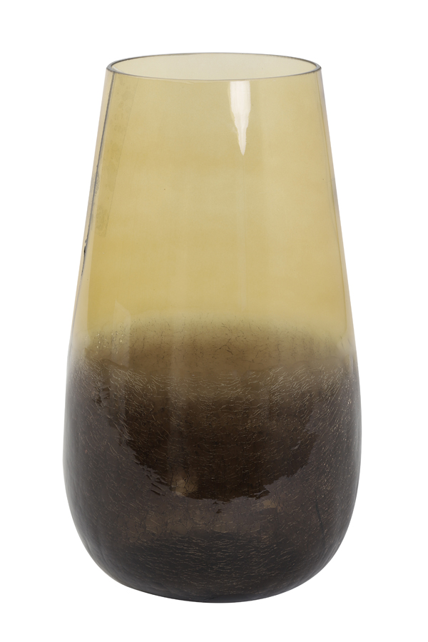 Vase Ø23x41 cm PERLY glass ocher yellow