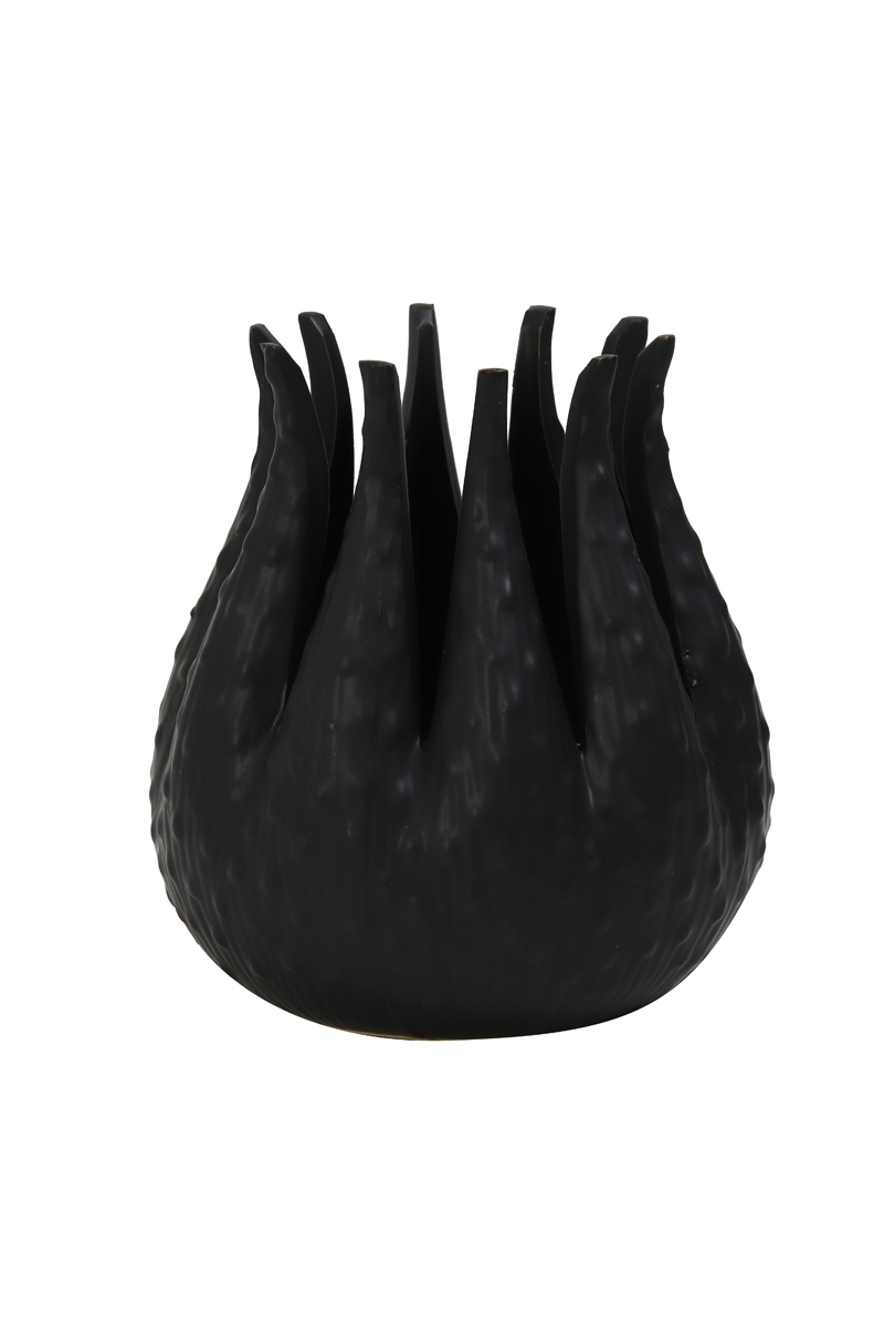 Tealight Ø14x16 cm MEDUSA ceramics matt black