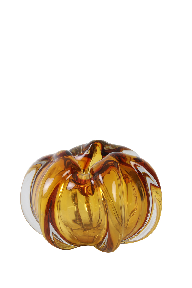 Tealight Ø19x12 cm MURELA glass amber