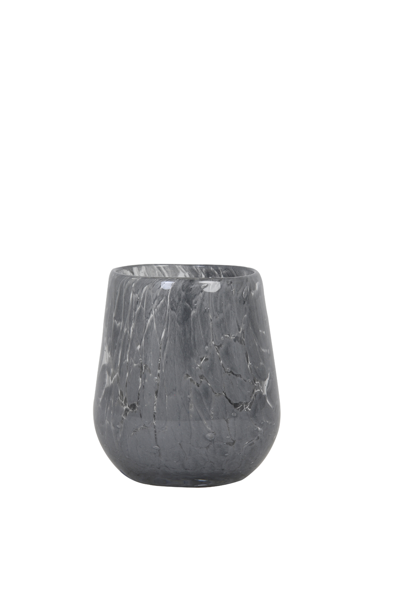 Tealight Ø9,5x10 cm SYLAS glass grey