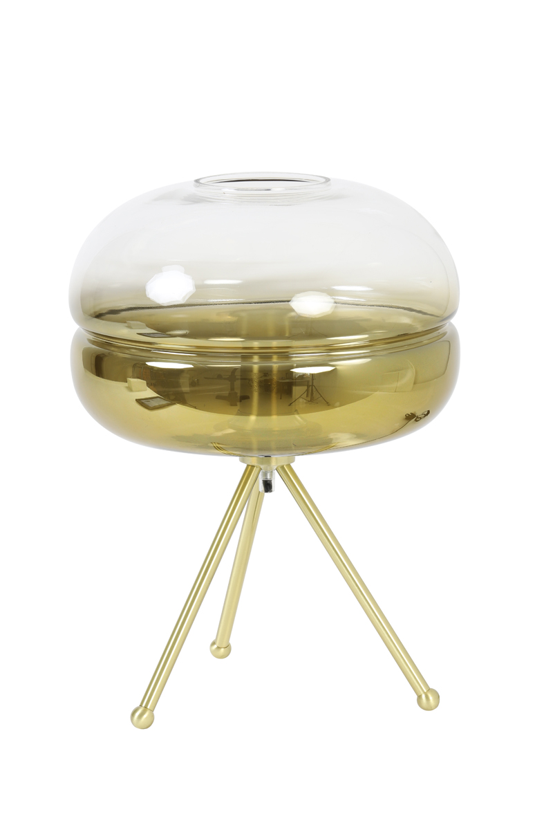 Table lamp Ø29x35 cm CHERLE glass gold+matt gold