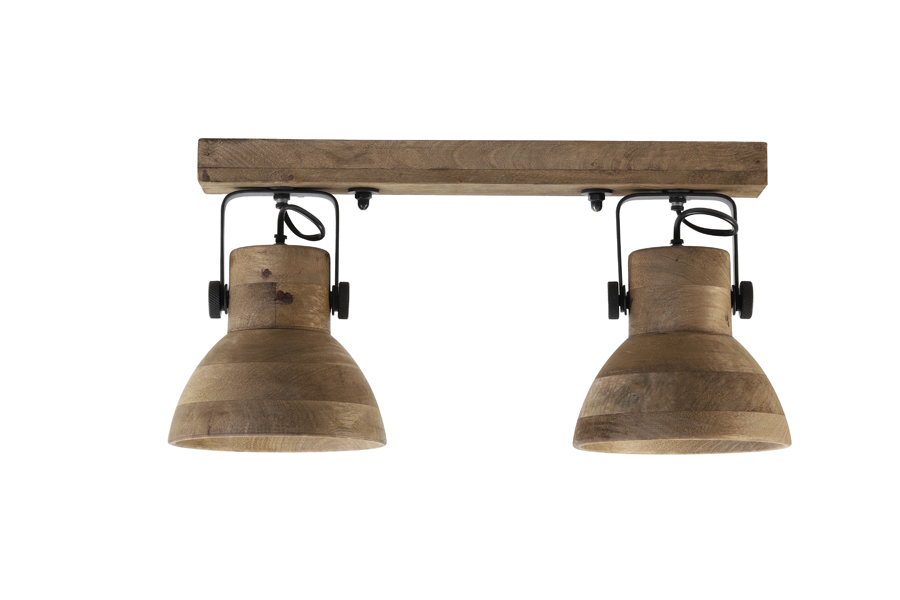 Hanging/wall lamp 2L 50x17x25 cm ILANIO drk brown-matt black