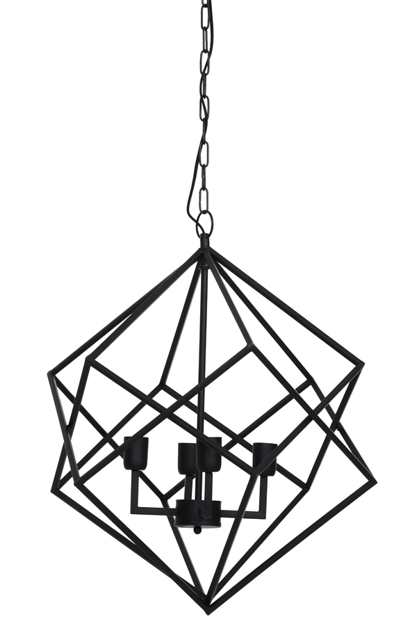 Hanging lamp 4L Ø61x68 cm DRIZELLA matt black