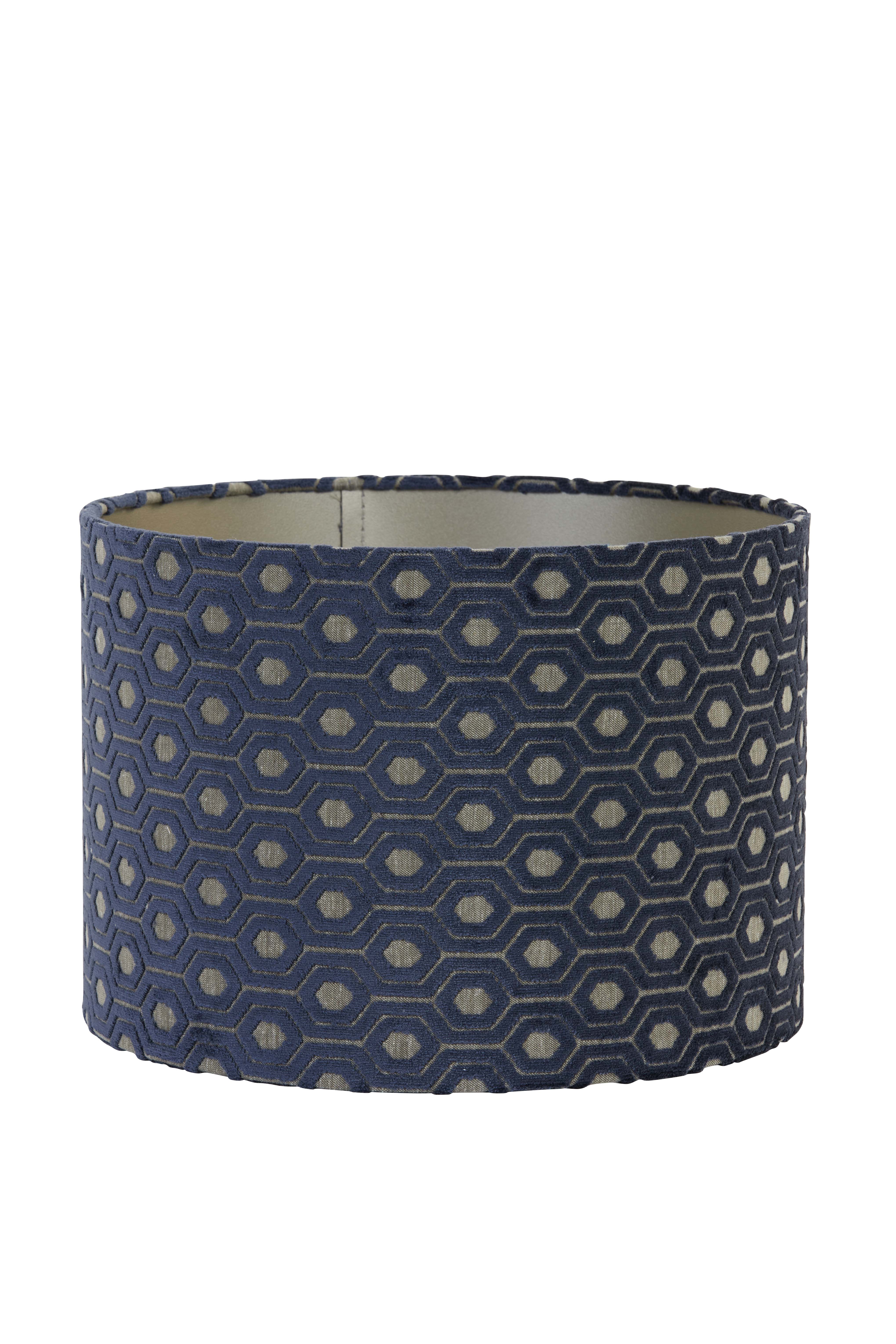 Shade cylinder 20-20-15 cm LUNA dark blue-taupe