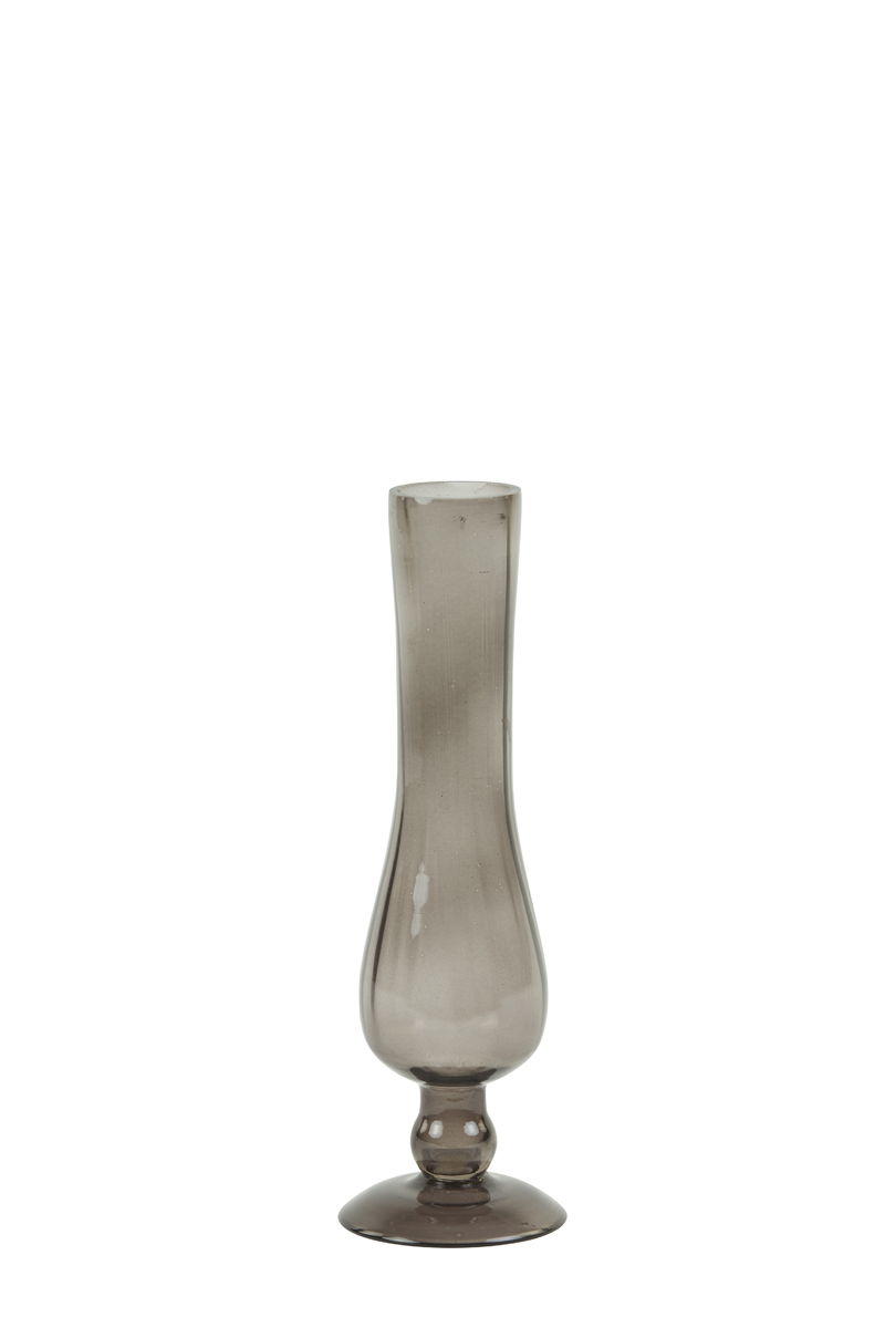 Vase Ø9,5x27 cm BARIRO glass brown/grey