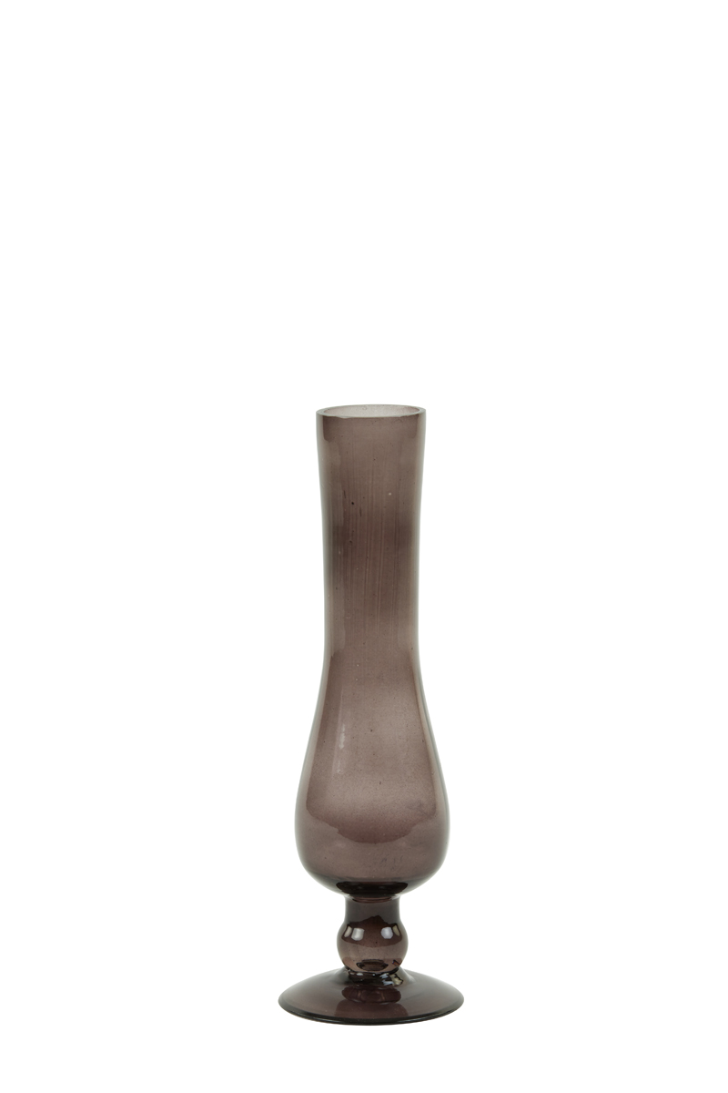 Vase Ø9,5x27 cm BARIRO glass dark brown