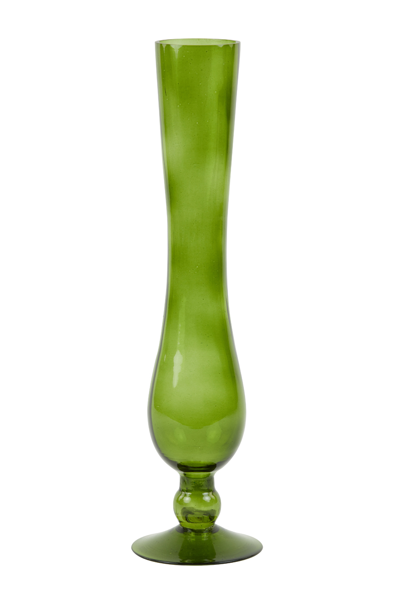 Vase Ø10,5x42 cm BARIRO glass olive green