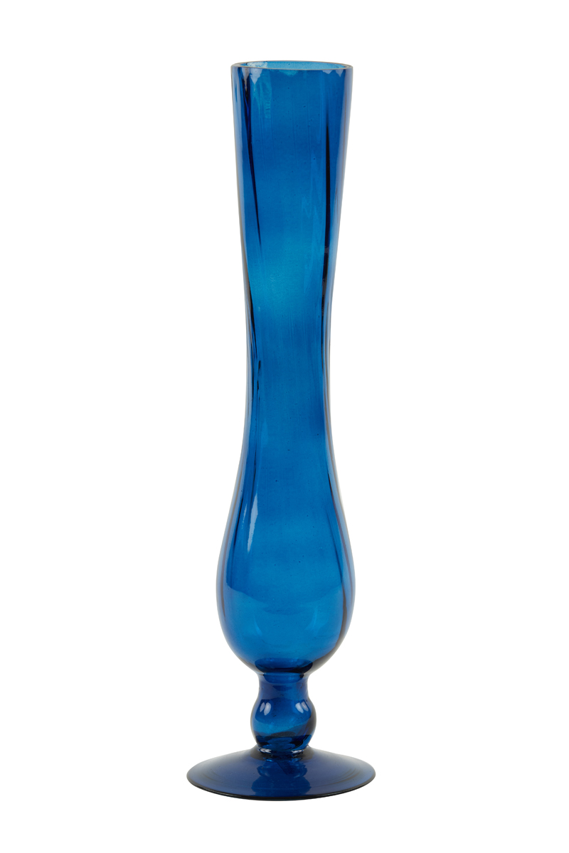 Vase Ø10,5x42 cm BARIRO glass dark blue