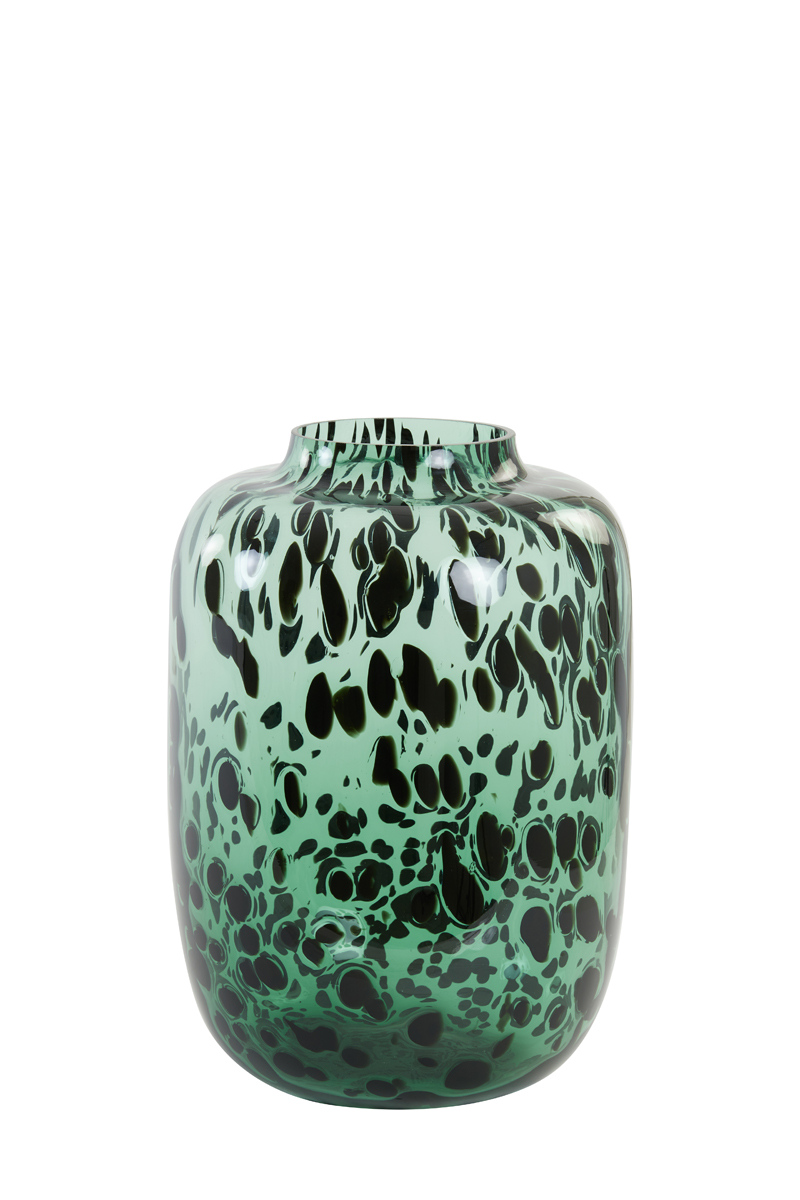 Vase Ø24x34 cm KOBALA glass green-black