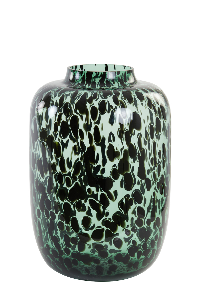 Vase Ø29x42 cm KOBALA glass green-black