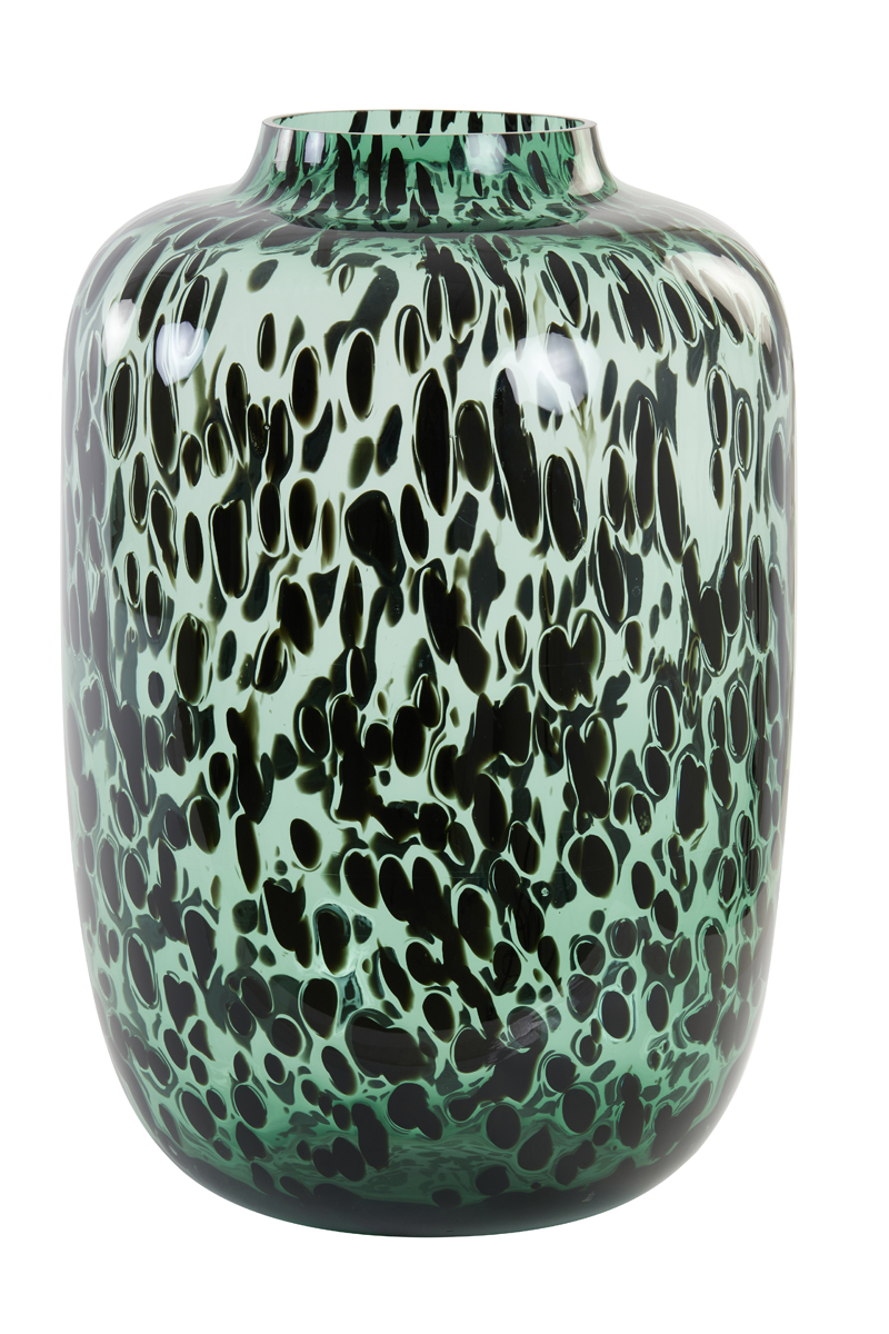 Vase Ø34x50 cm KOBALA glass green-black