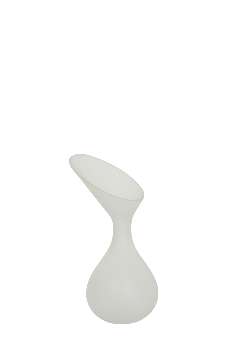 Vase Ø13x25 cm HERLEY glass matt white