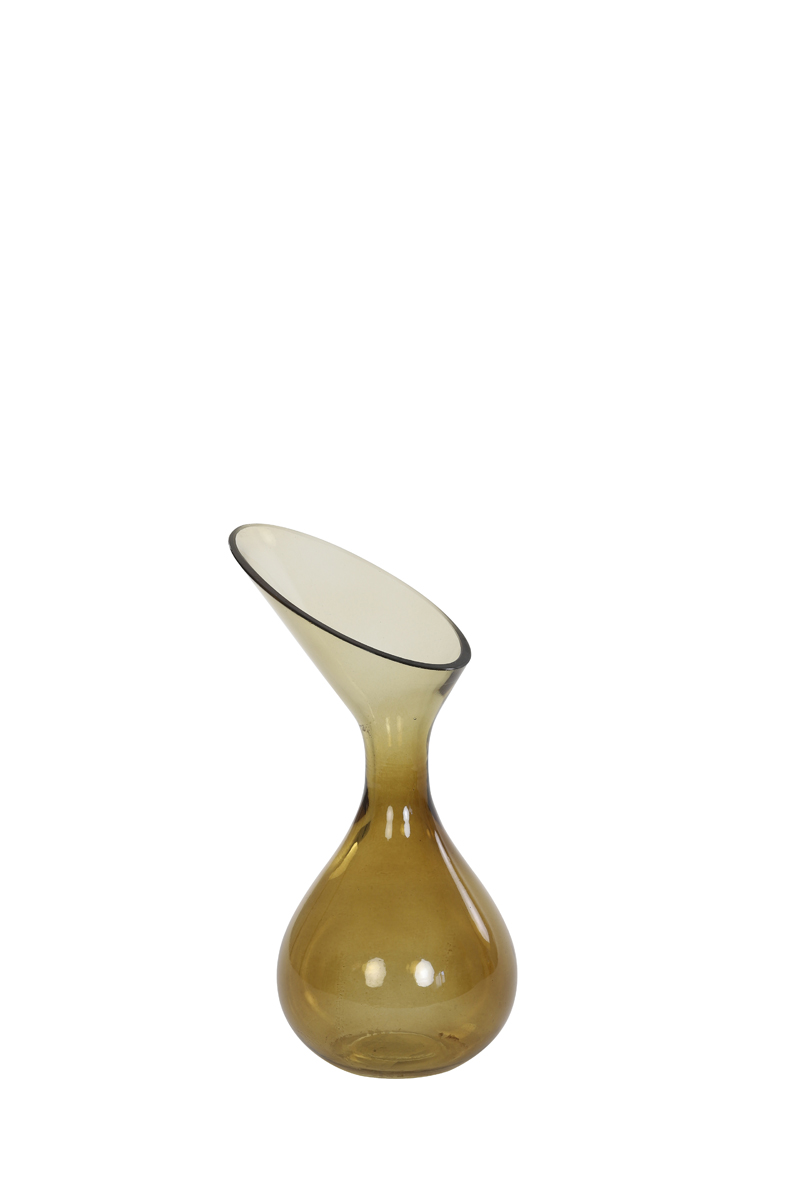 Vase Ø13x25 cm HERLEY glass ocher yellow