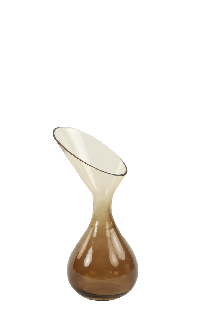 Vase Ø13x25 cm HERLEY glass brown