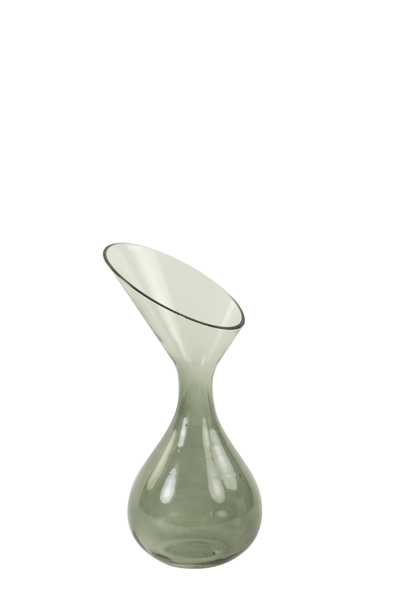 Vase Ø13x25 cm HERLEY glass grey green