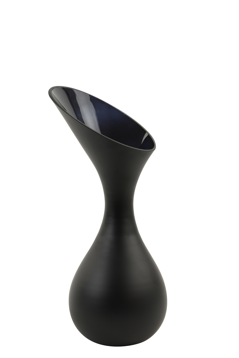 Vase Ø16x33 cm HERLEY glass matt black