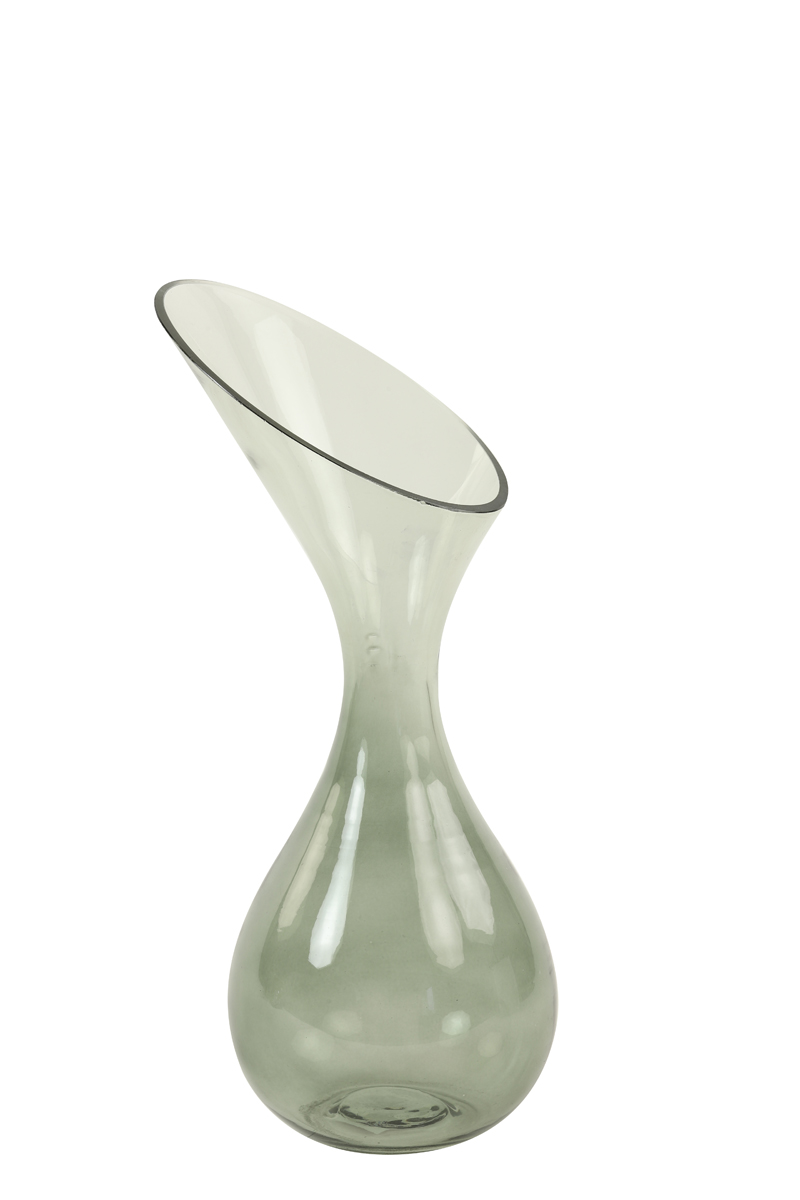 Vase Ø16x33 cm HERLEY glass grey green