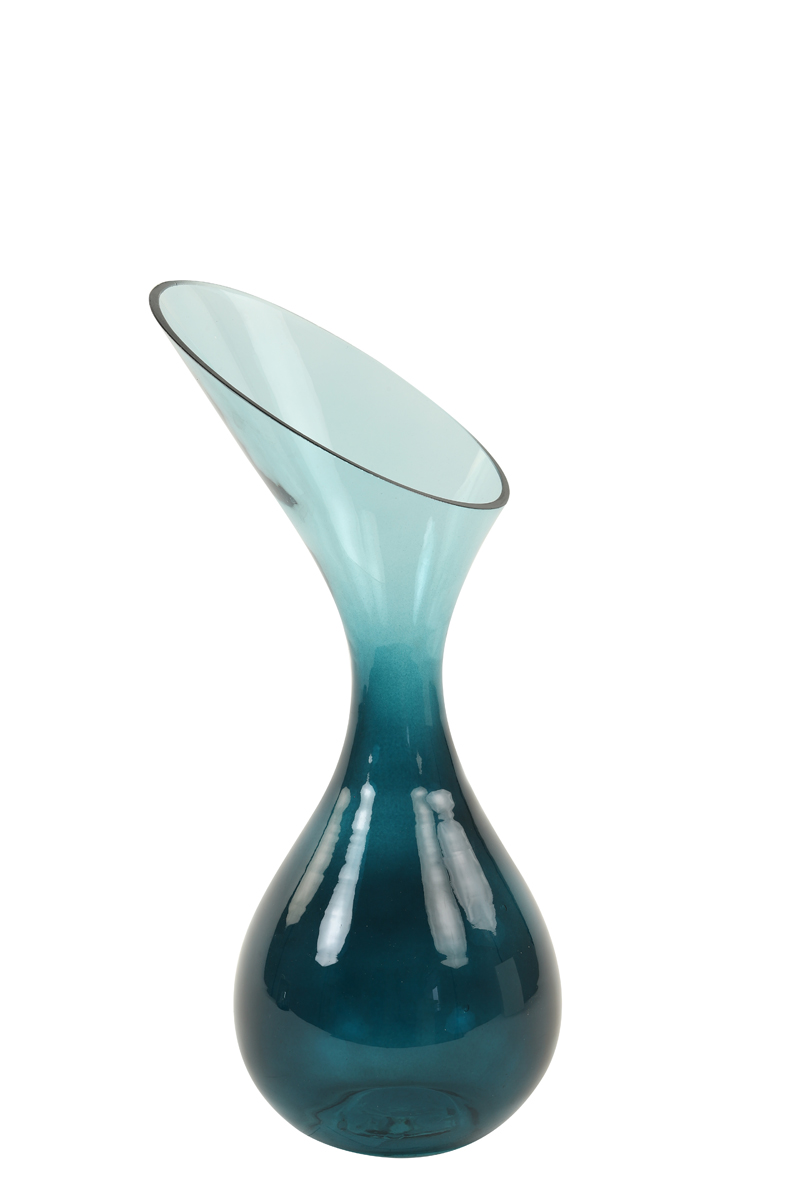 Vase Ø16x33 cm HERLEY glass petrol