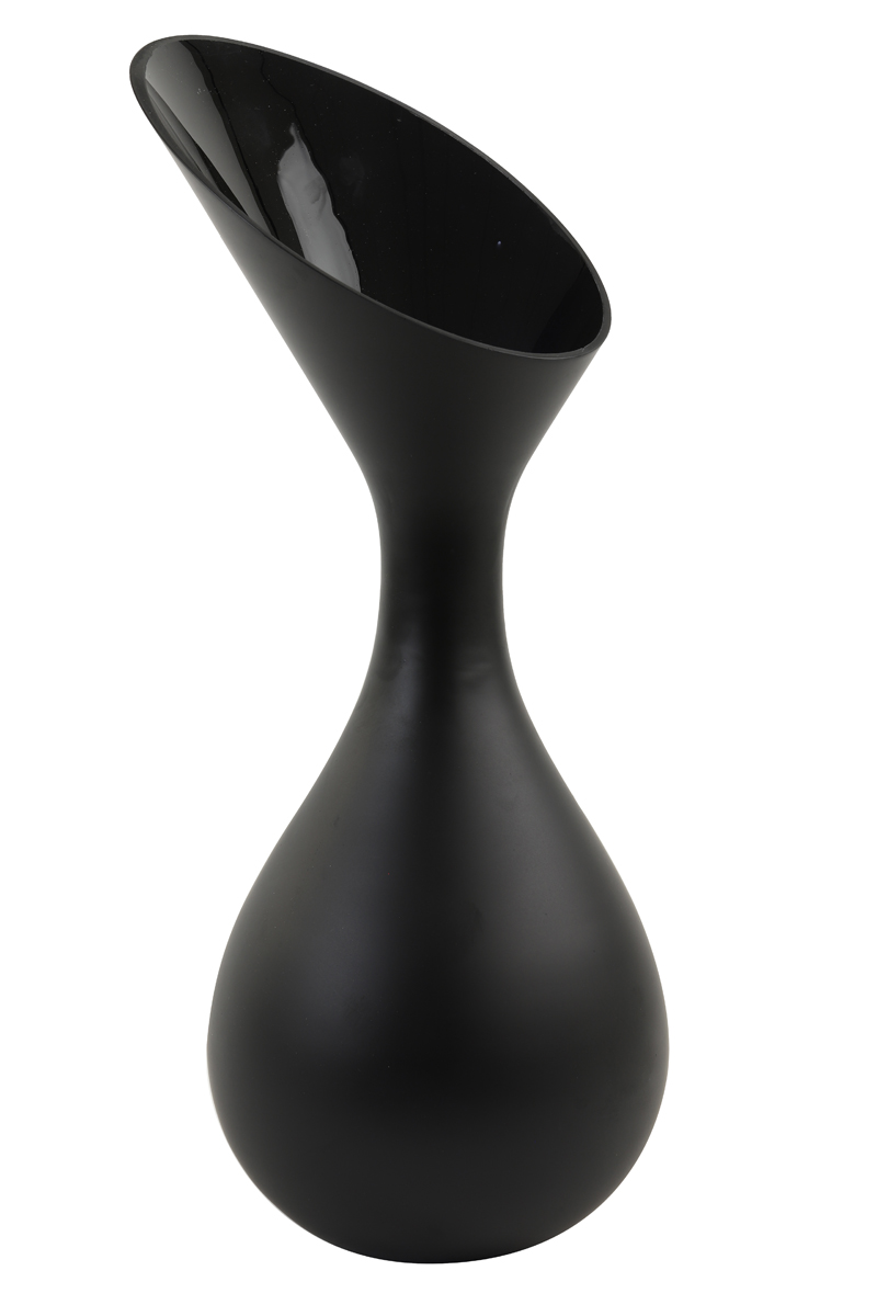 Vase Ø20x42 cm HERLEY glass matt black