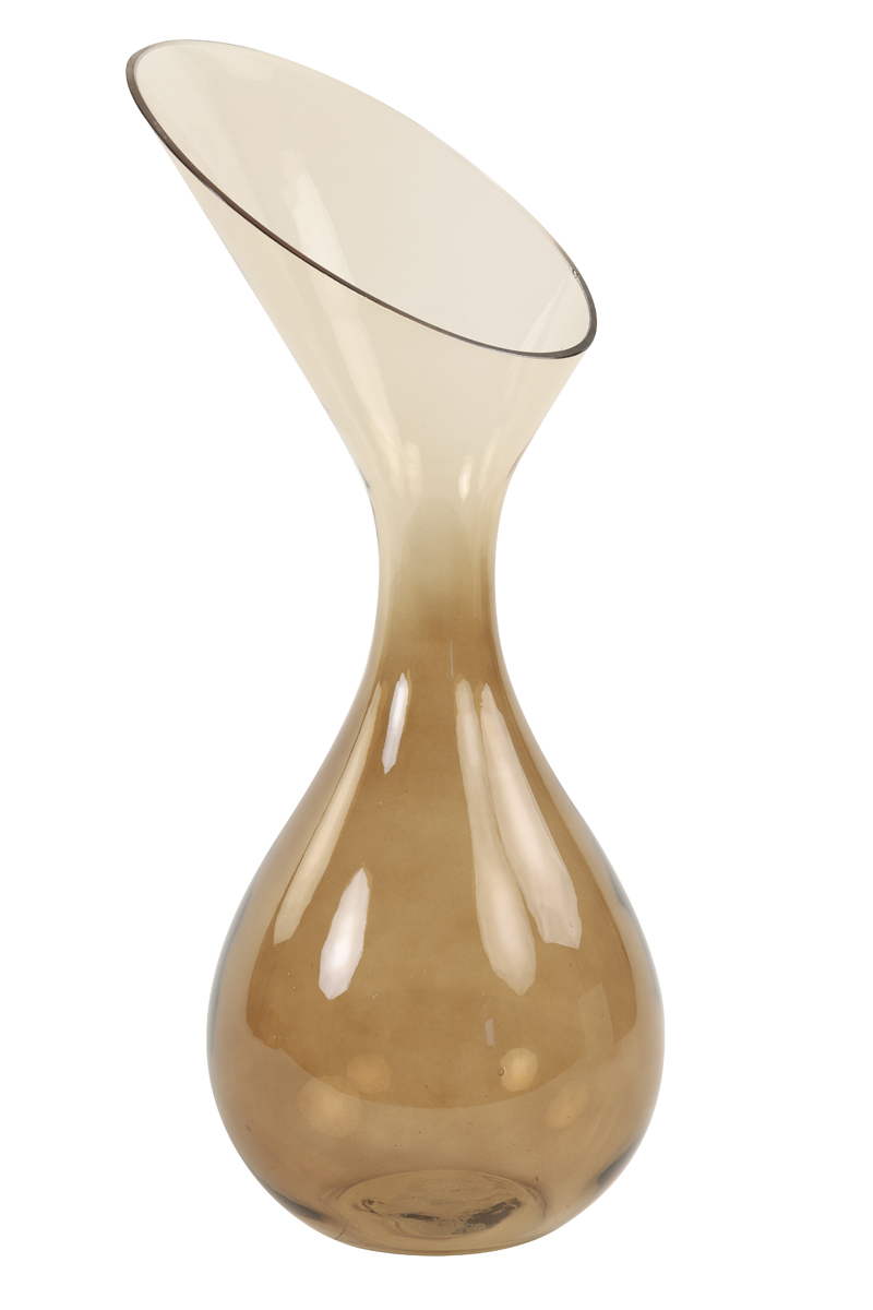 Vase Ø20x42 cm HERLEY glass brown