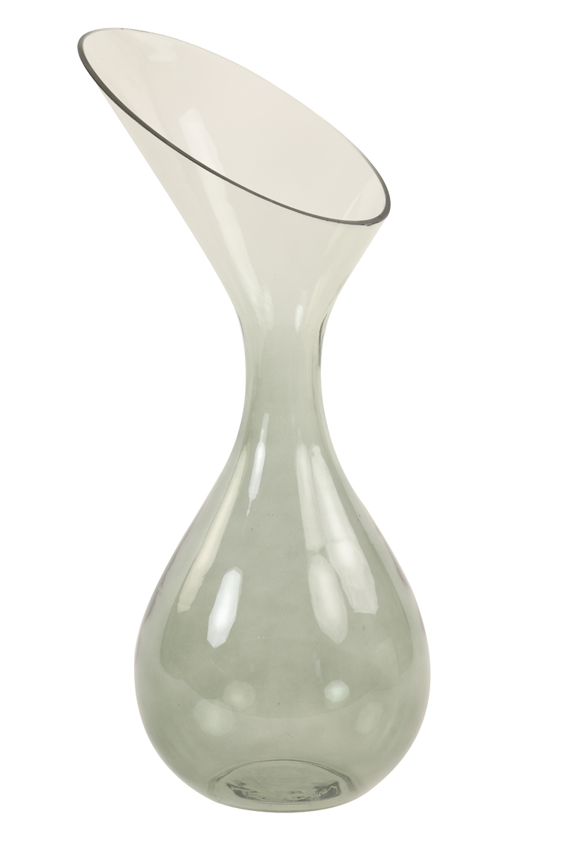 Vase Ø20x42 cm HERLEY glass grey green