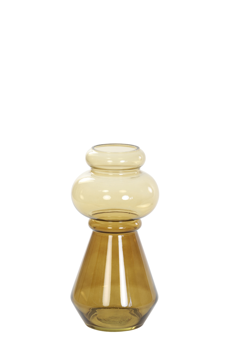 Vase Ø13,5x27,5 cm LIVON glass ocher yellow