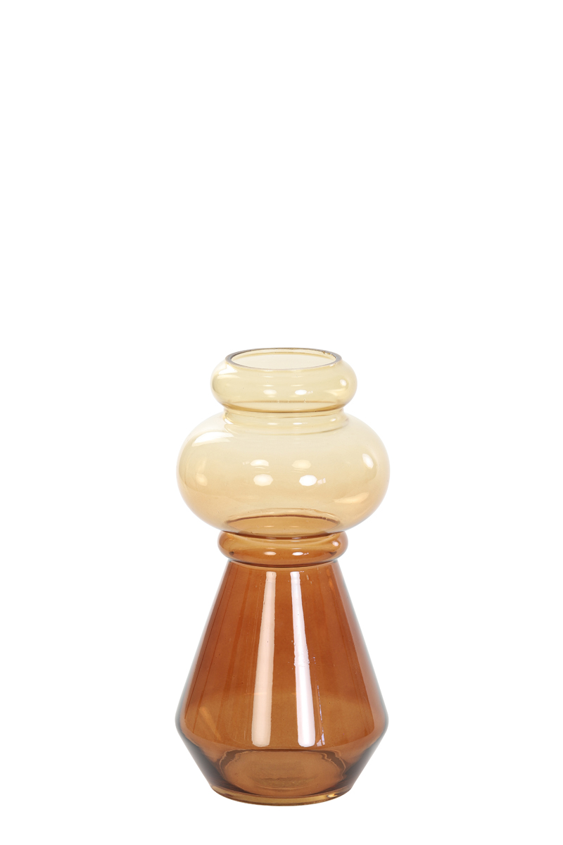Vase Ø13,5x27,5 cm LIVON glass brown