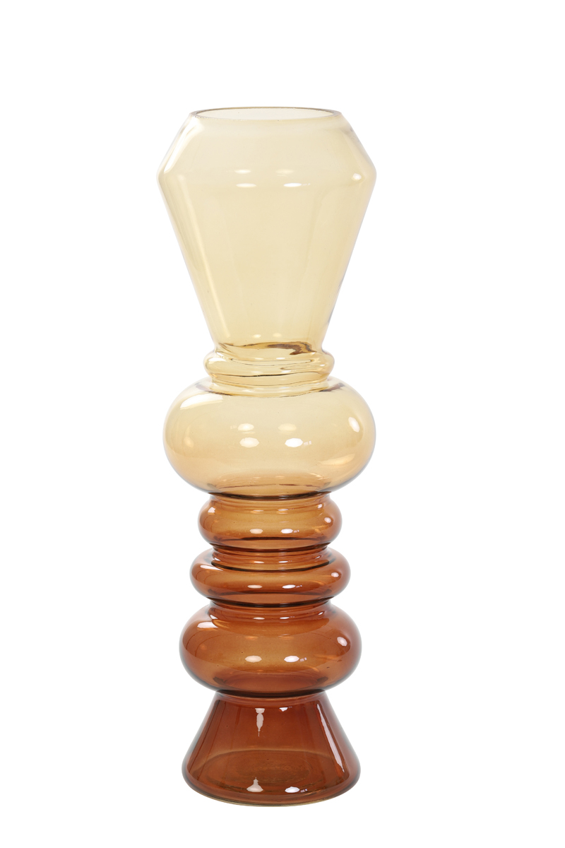 Vase Ø13,5x44,5 cm LIVON glass brown