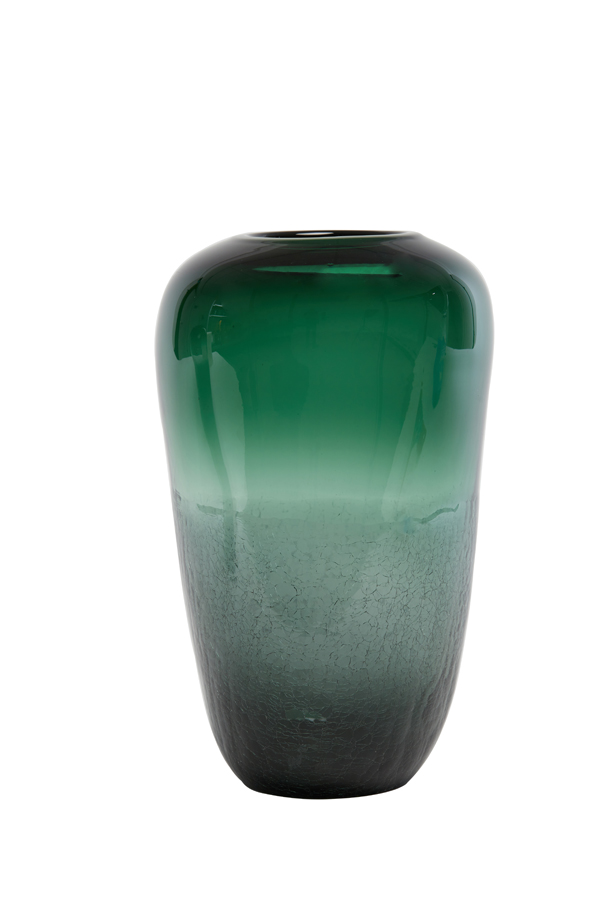 Vase 20x19,5x36 cm TAPOLO glass grey green