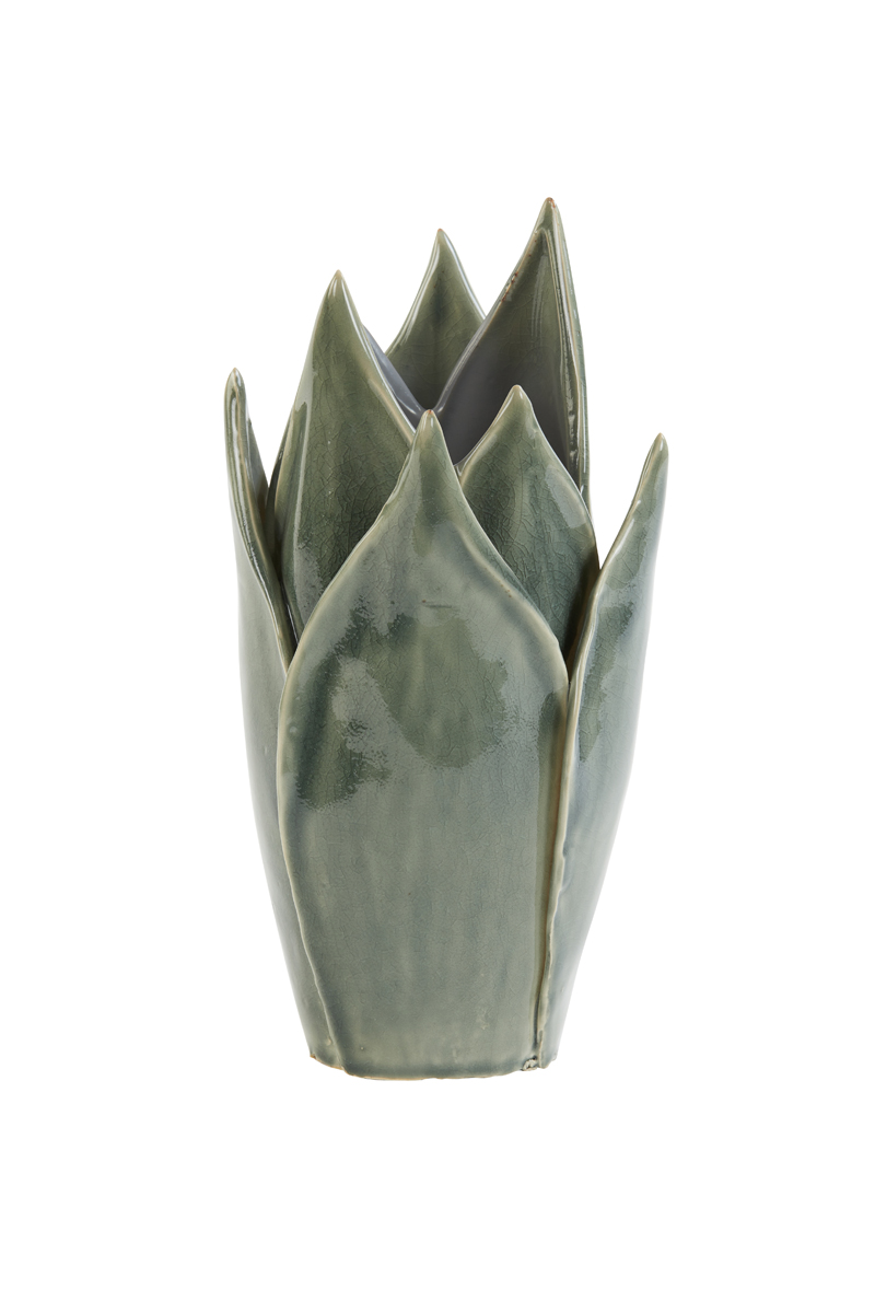 Vase deco 16,5x14x31,5 cm TULIPAN ceramics grey+brown
