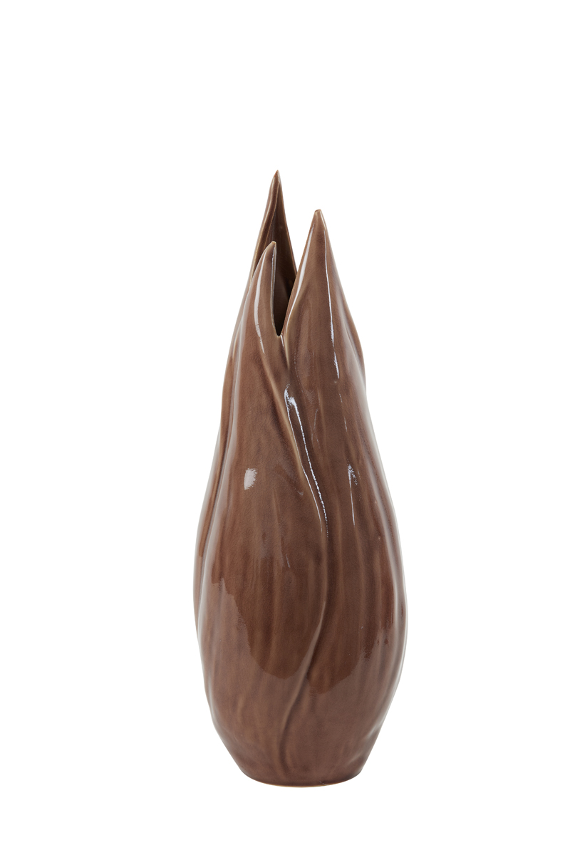 Vase deco 20,5x18,5x55,5 cm TULIPAN eggplant