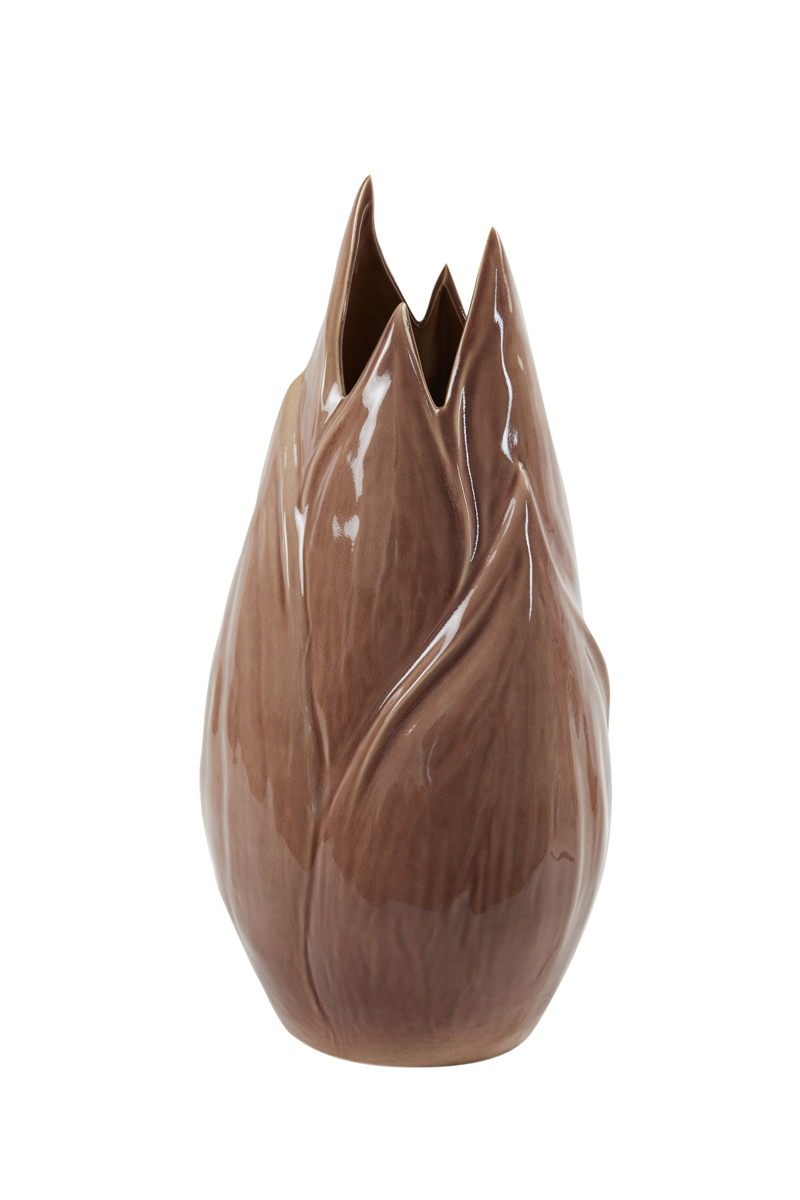 Vase deco 31x30x63,5 cm TULIPAN eggplant