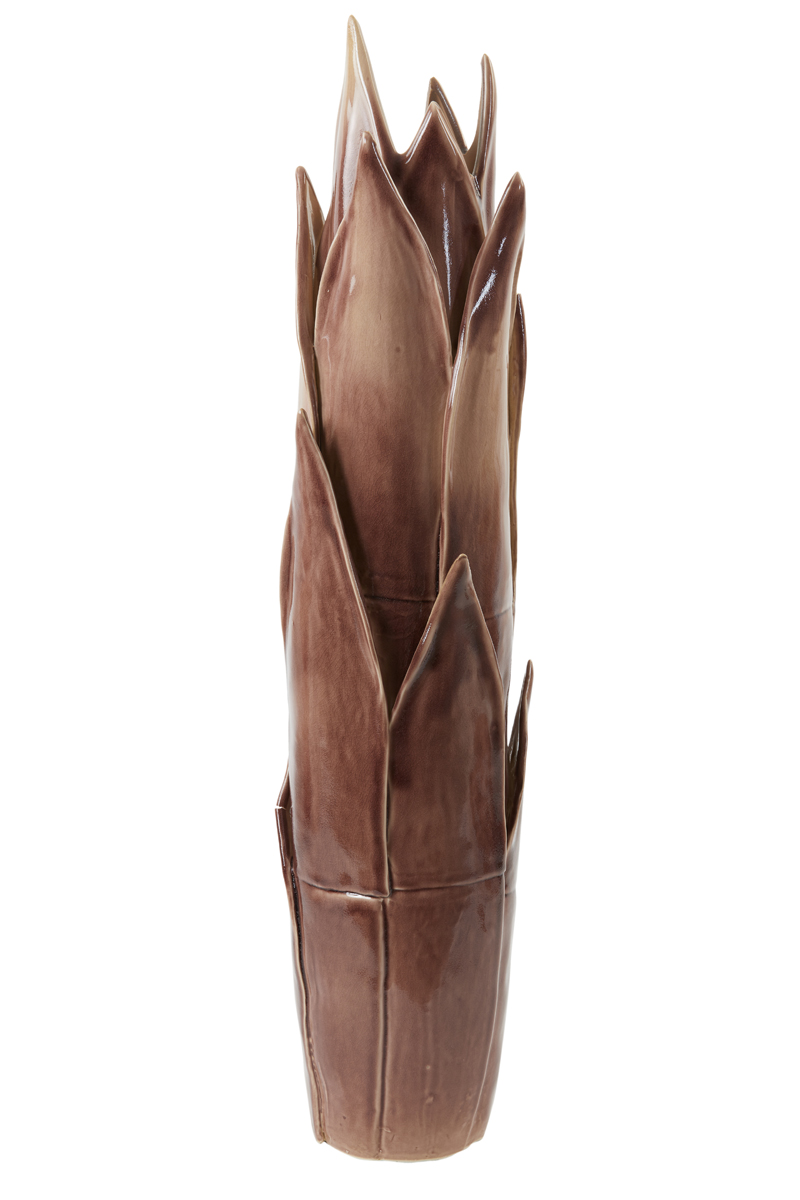 Vase deco 21x18,5x82 cm TULIPAN eggplant