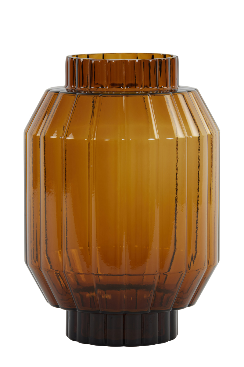 Vase Ø19,5x28,5 cm LIVIA glass brown