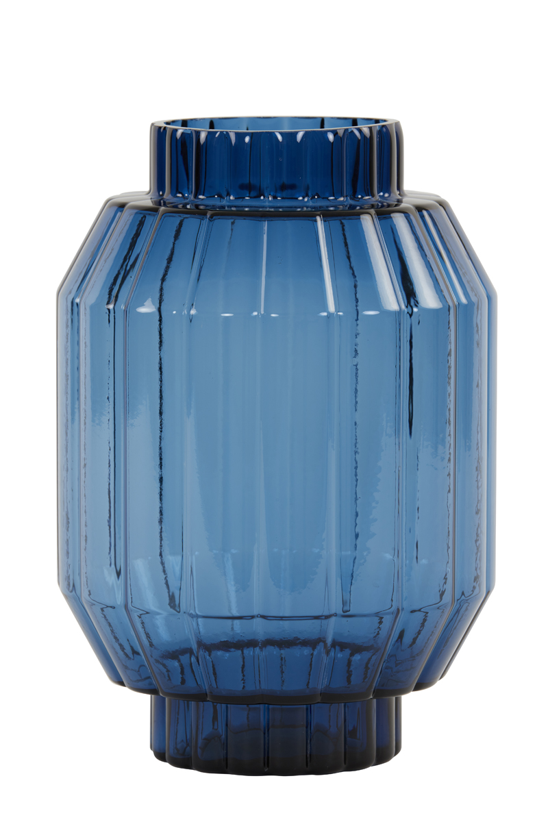 Vase Ø19,5x28,5 cm LIVIA glass dark blue