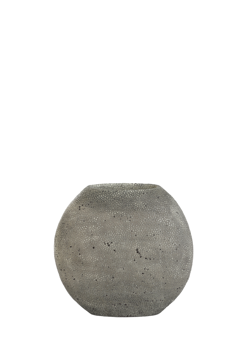 Vase deco 30x11,5x27,5 cm RAYSKIN grey