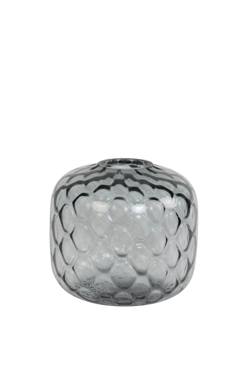 Vase Ø27,5x25 cm CARINO glass grey