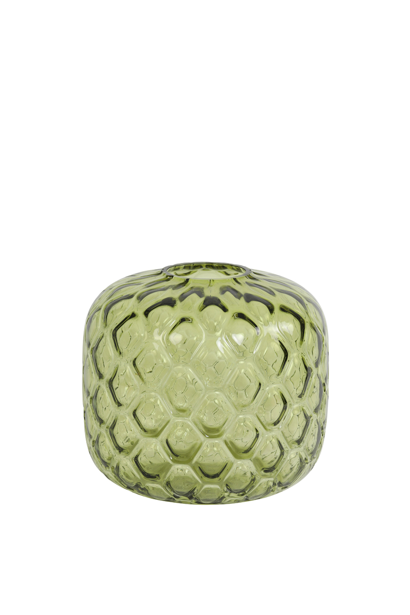 Vase Ø27,5x25 cm CARINO glass olive green