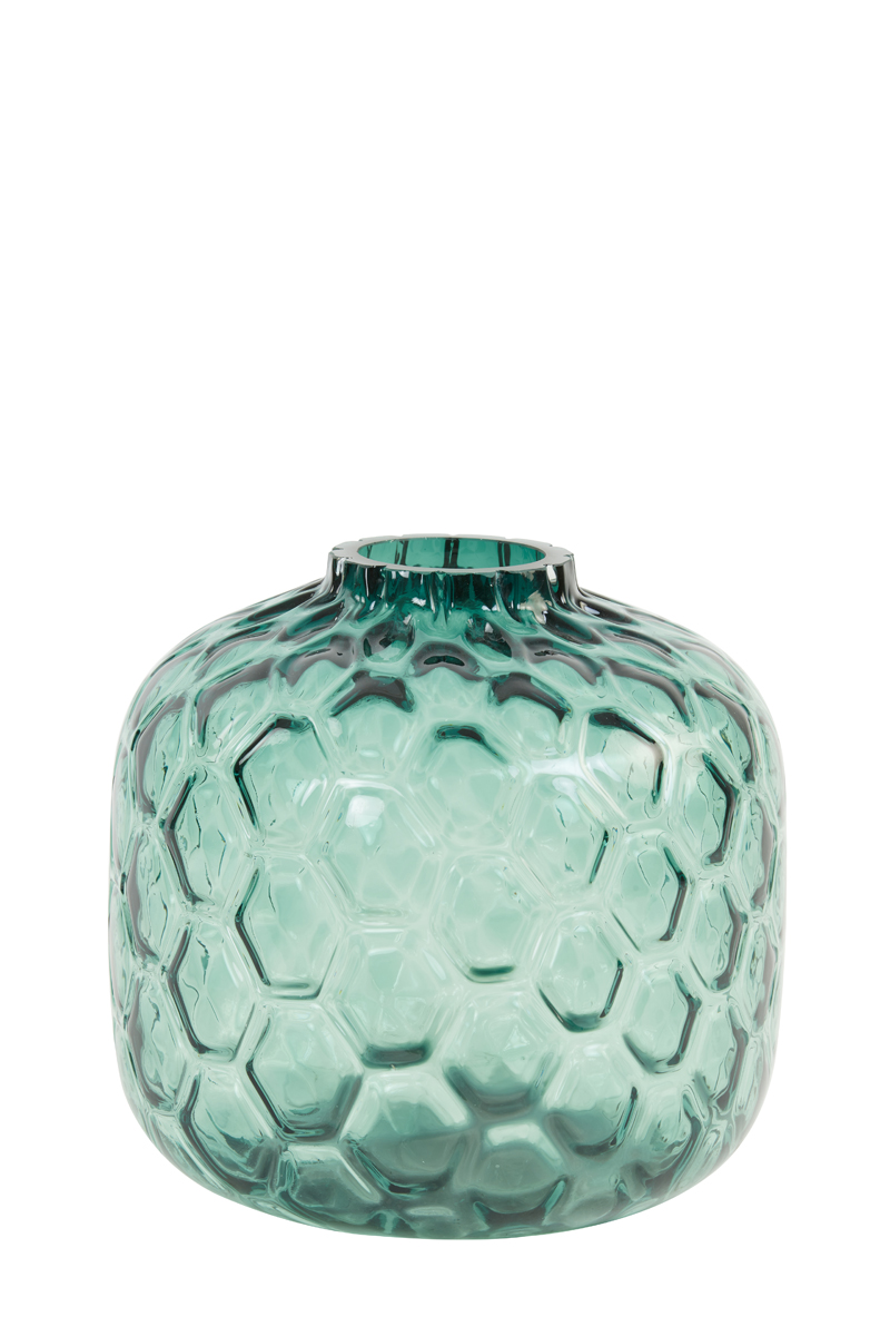 Vase Ø27,5x25 cm CARINO glass turquoise