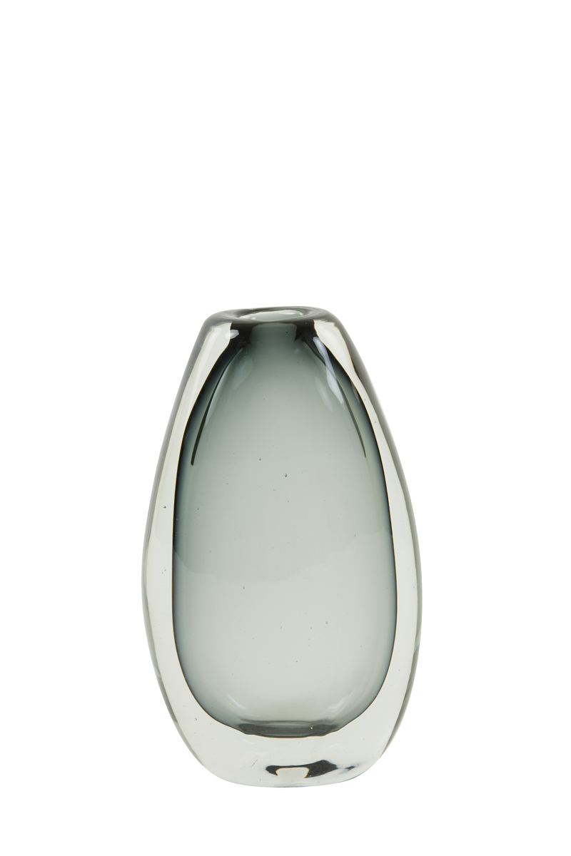 Vase 14x6x24 cm CALLA glass grey
