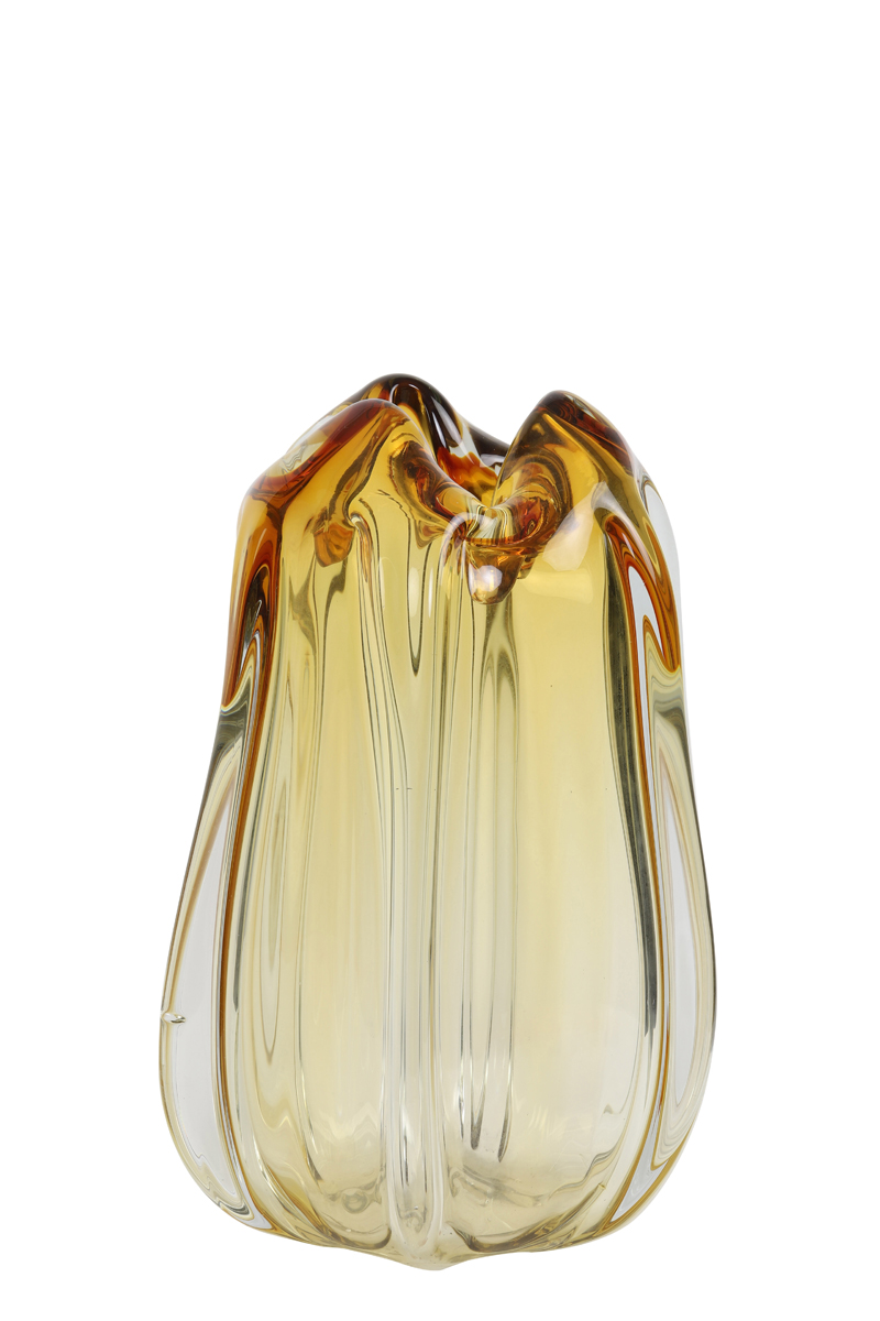 Vase Ø21x30 cm MURELA glass amber