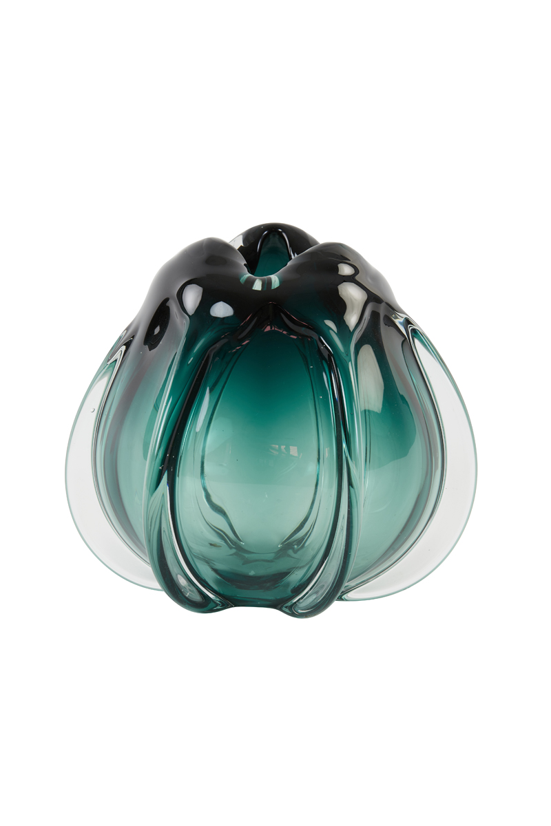 Vase Ø21x30 cm MURELA glass turquoise