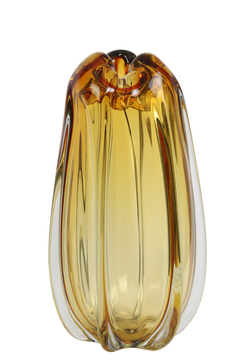 Vase Ø21x38 cm MURELA glass amber