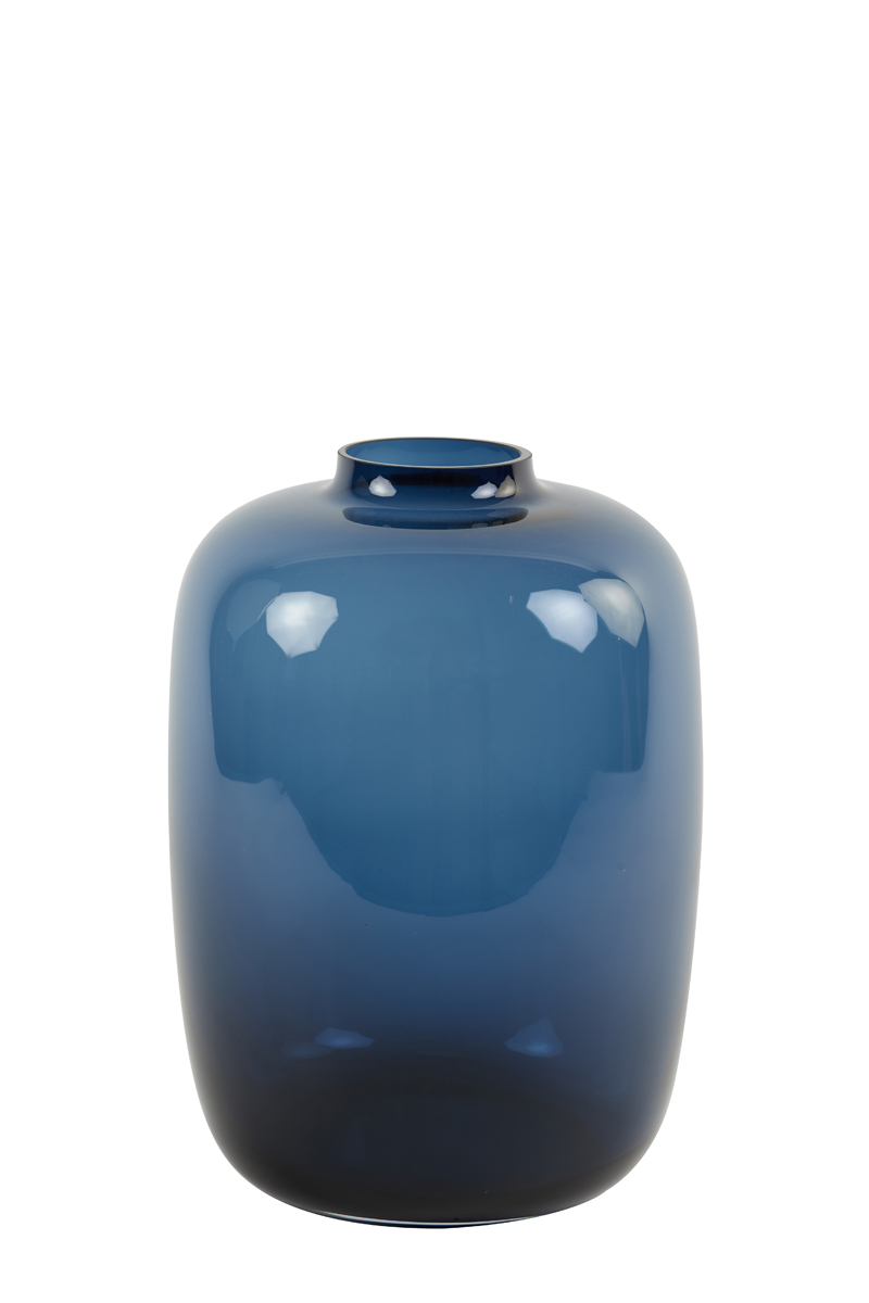 Vase Ø25x35 cm KEIRA glass navy blue