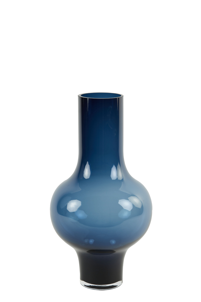 Vase Ø25,5x47 cm KAELA glass navy blue