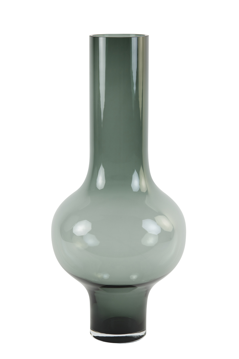 Vase Ø28x62,5 cm KAELA glass grey