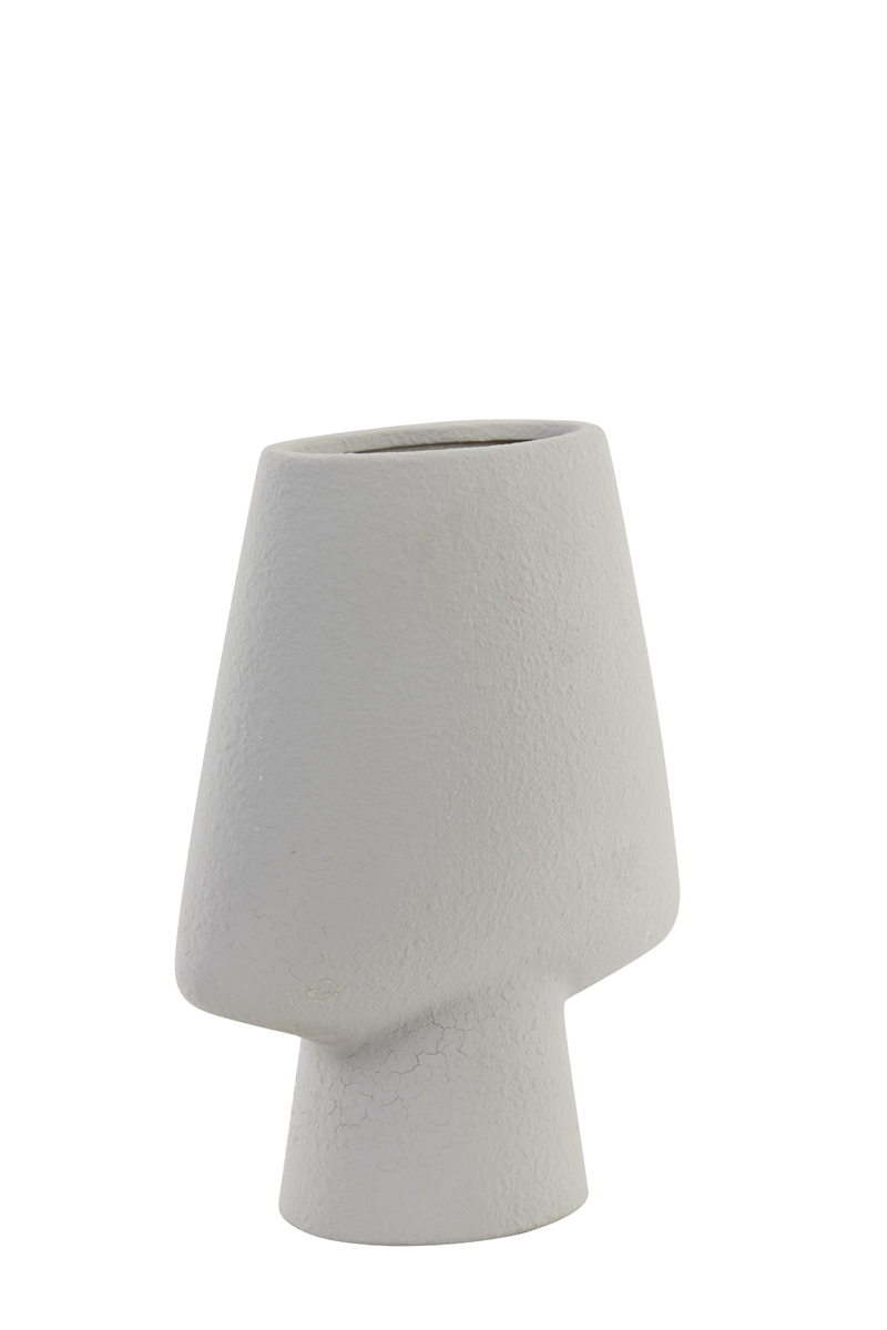 Vase deco 23x12,5x30 cm CIARA ceramics grey