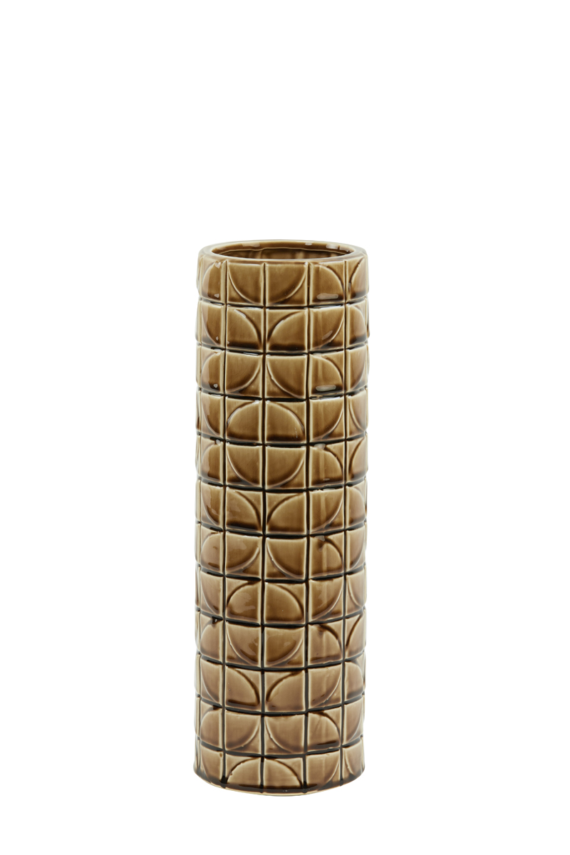 Vase Ø14x43 cm PHILO ceramics brown