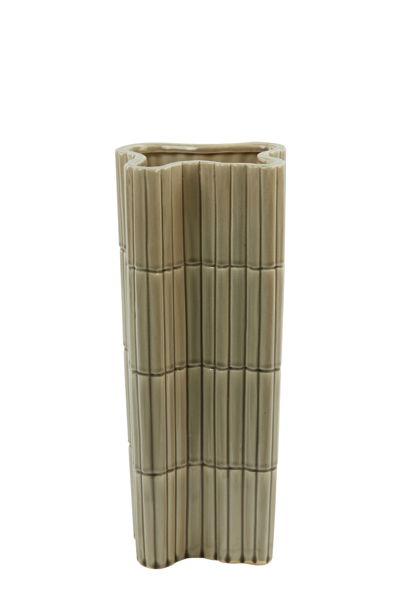 Vase 20x18,5x40,5 cm EZU ceramics beige design