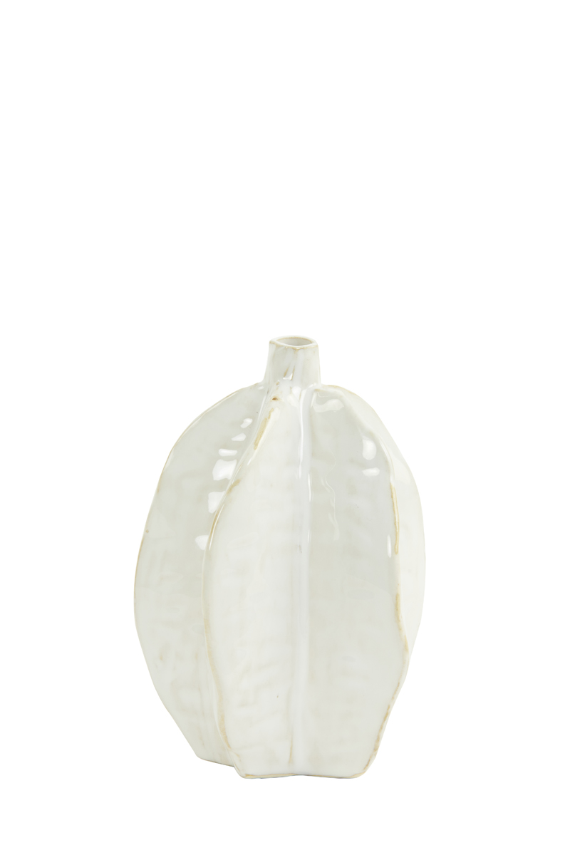 Vase deco Ø9,5x13 cm AKOSI ceramics white